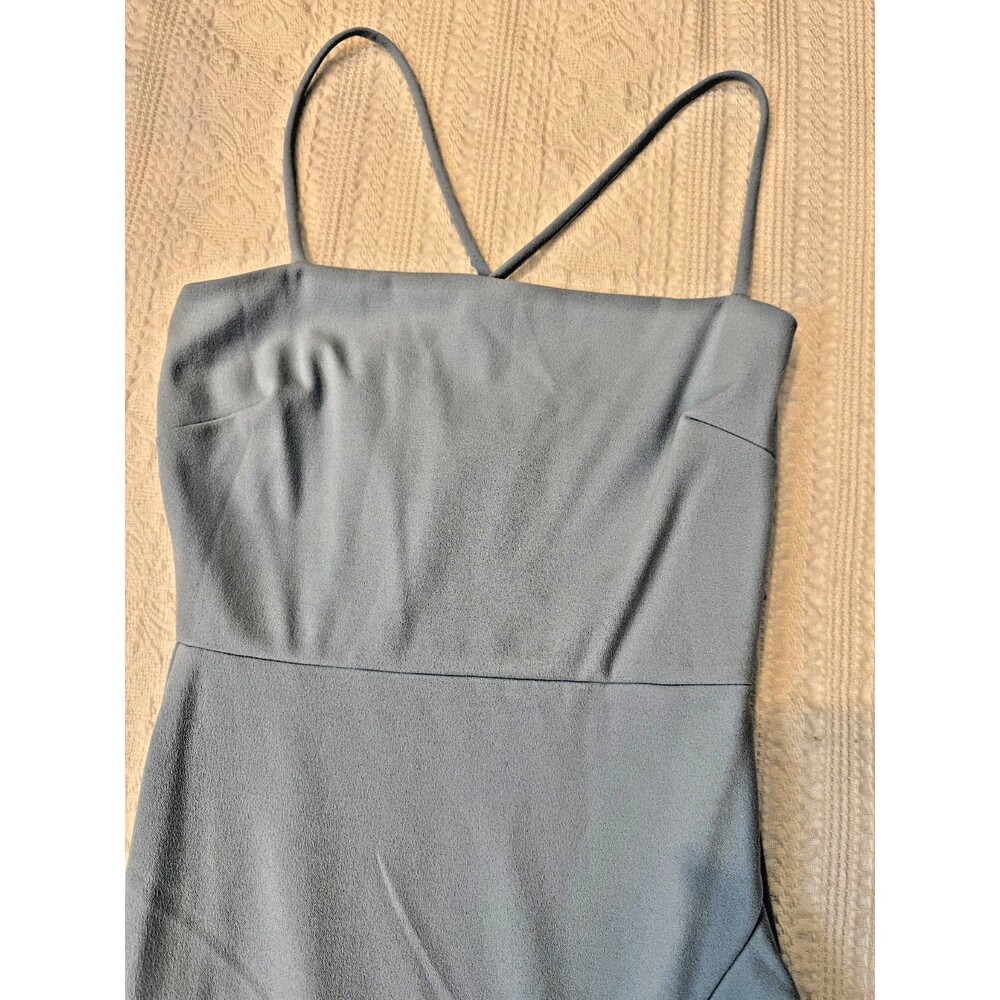 NWT Windsor Elegant Formal Light Blue Long Dress Sz S Ruffle Prom Wedding Party - Picture 9 of 11